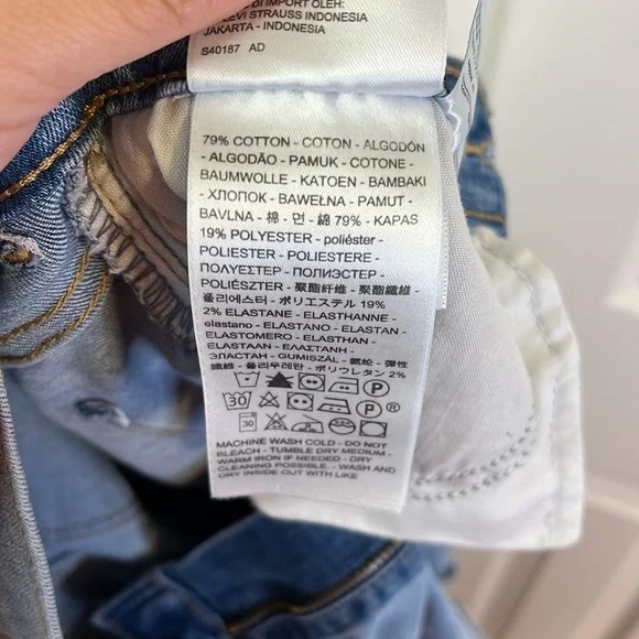 Levi Light Wash High Rise Bermuda Shorts - Picture 8 of 8